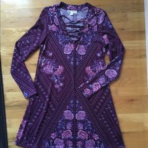 Women’s About a Girl Rose Patterned Knit Dress
